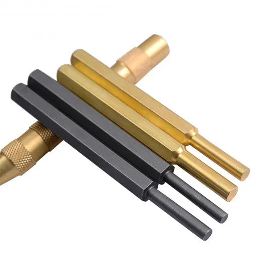 18 Pcs Brass & Steel Punch Set Solid w/ Automatic Pin Center Pouch