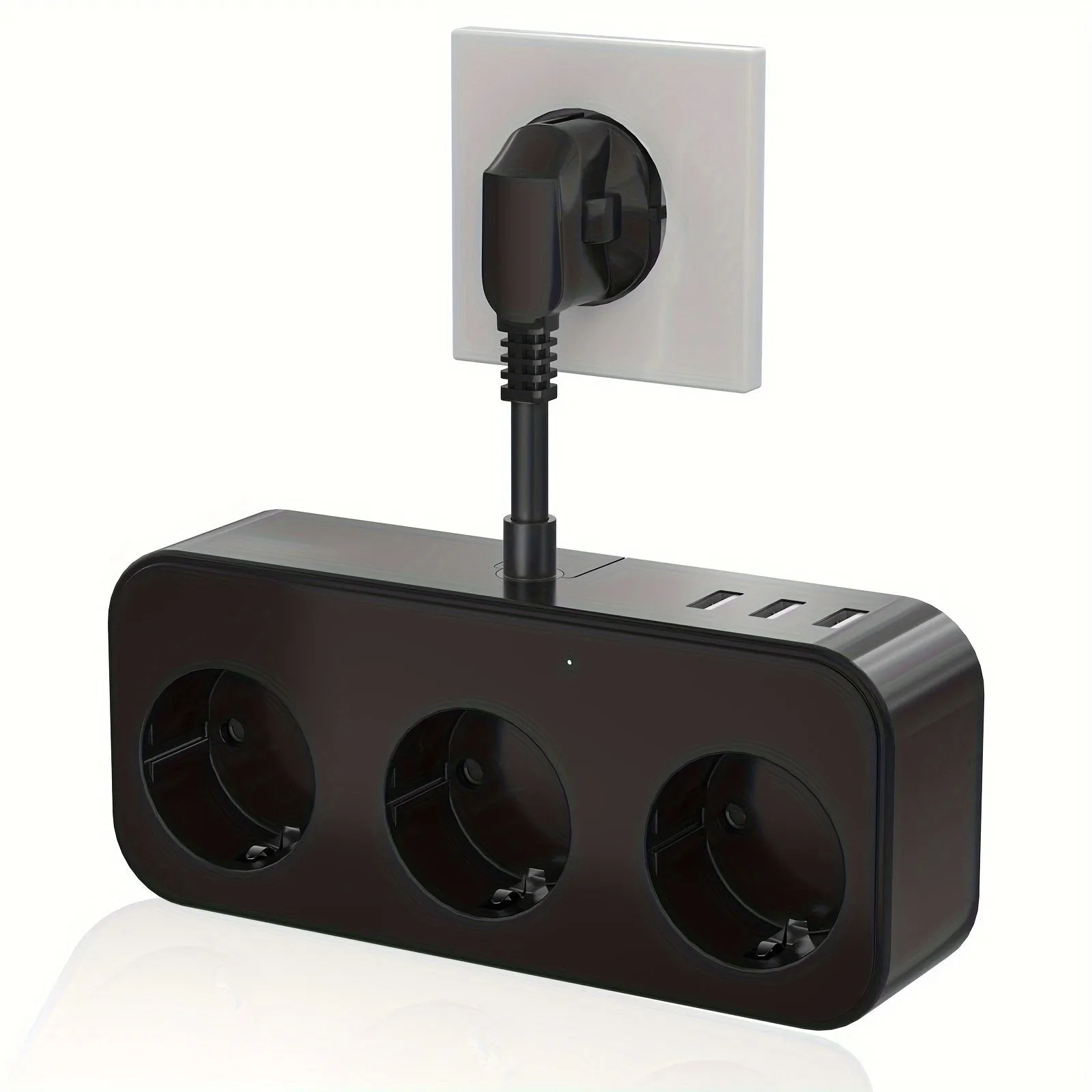 7in1 White Socket Adapter with USB for Office or Home