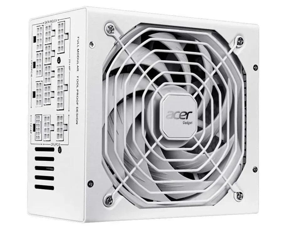 Acer AC1000 White 白色 1000W (PCIe5.0) 80Plus Gold Fully Modular Power Supply