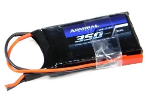 Admiral 350mAh 2S 7.4V 30C LiPo Battery with JST Connector