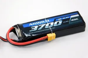 Admiral 3700mAh 3S 11.1V 40C LiPo Battery with XT60 Connector