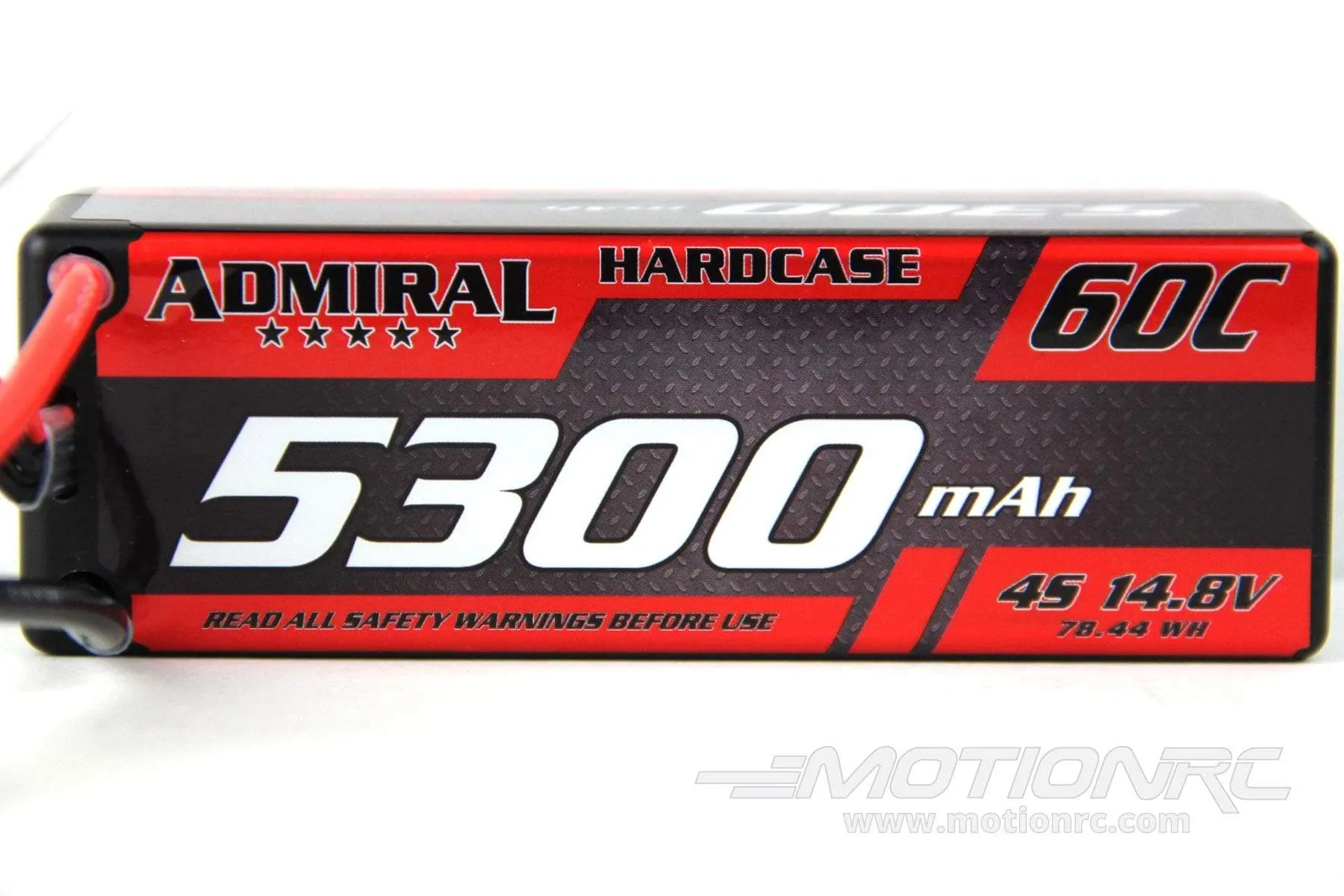 Admiral 5300mAh 4S 14.8V 60C Hard Case LiPo Battery with T Connector