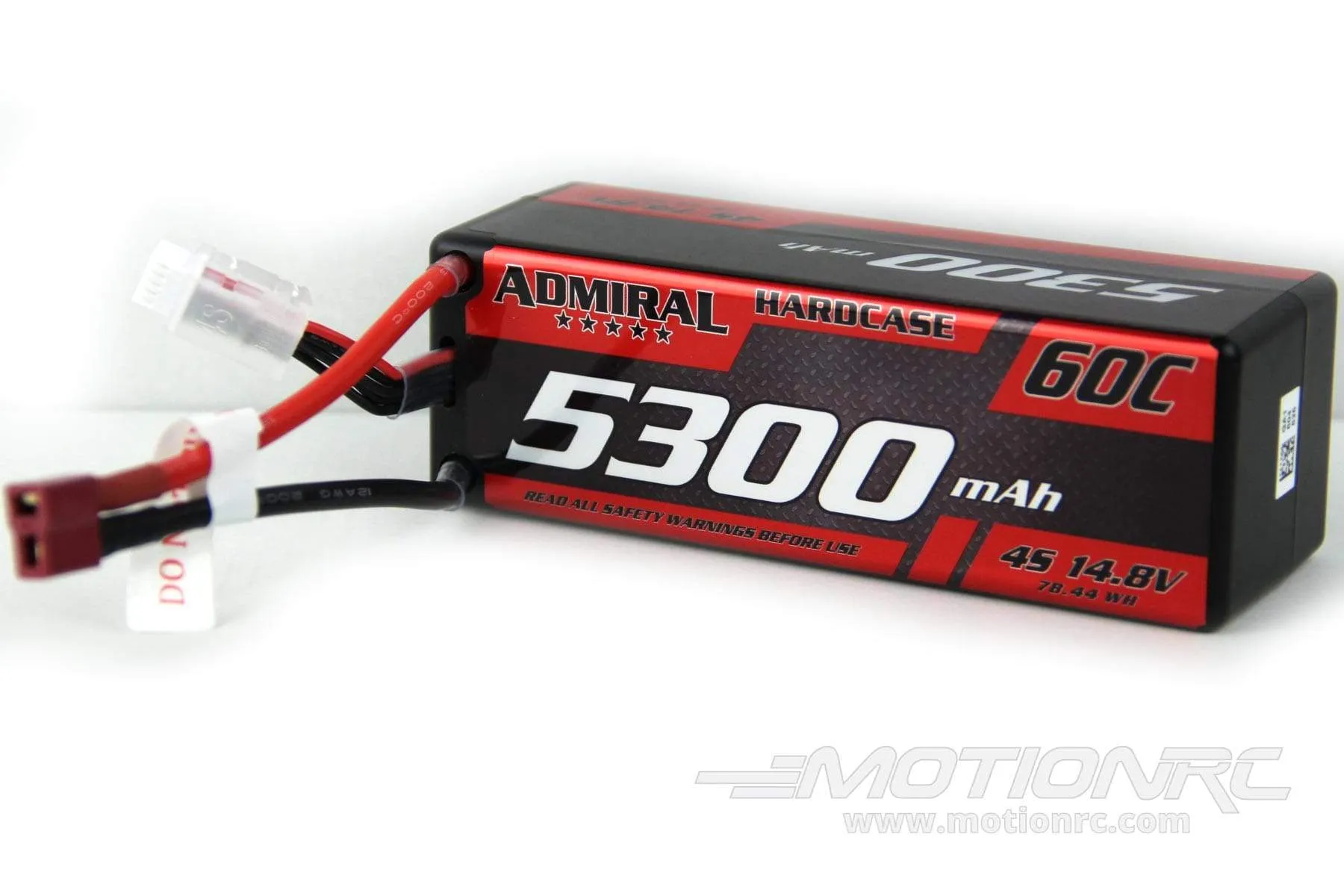 Admiral 5300mAh 4S 14.8V 60C Hard Case LiPo Battery with T Connector