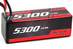 Admiral 5300mAh 4S 14.8V 60C Hard Case LiPo Battery with T Connector