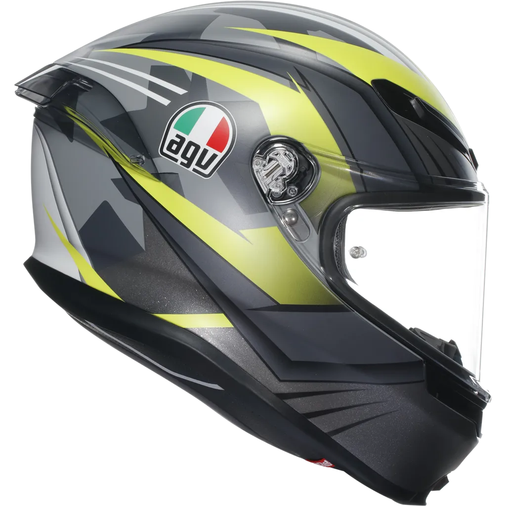 AGV K6-S Excite - Grey / Flo Yellow