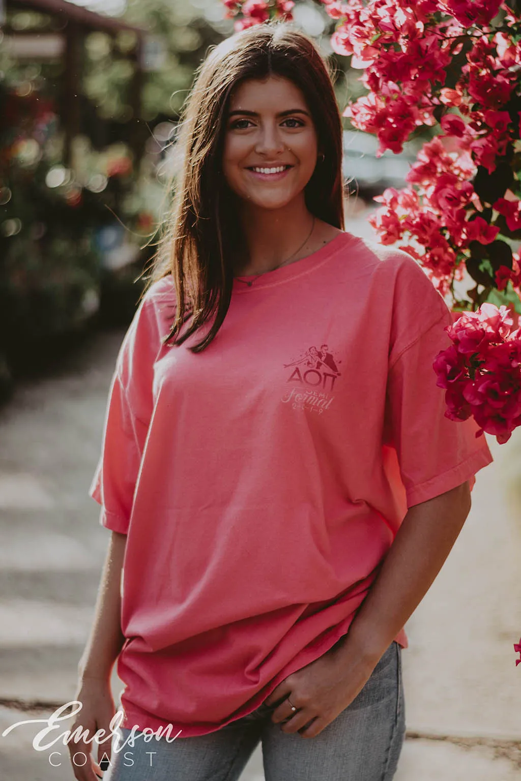 Alpha Omicron Pi Pink Semi Formal T-shirt