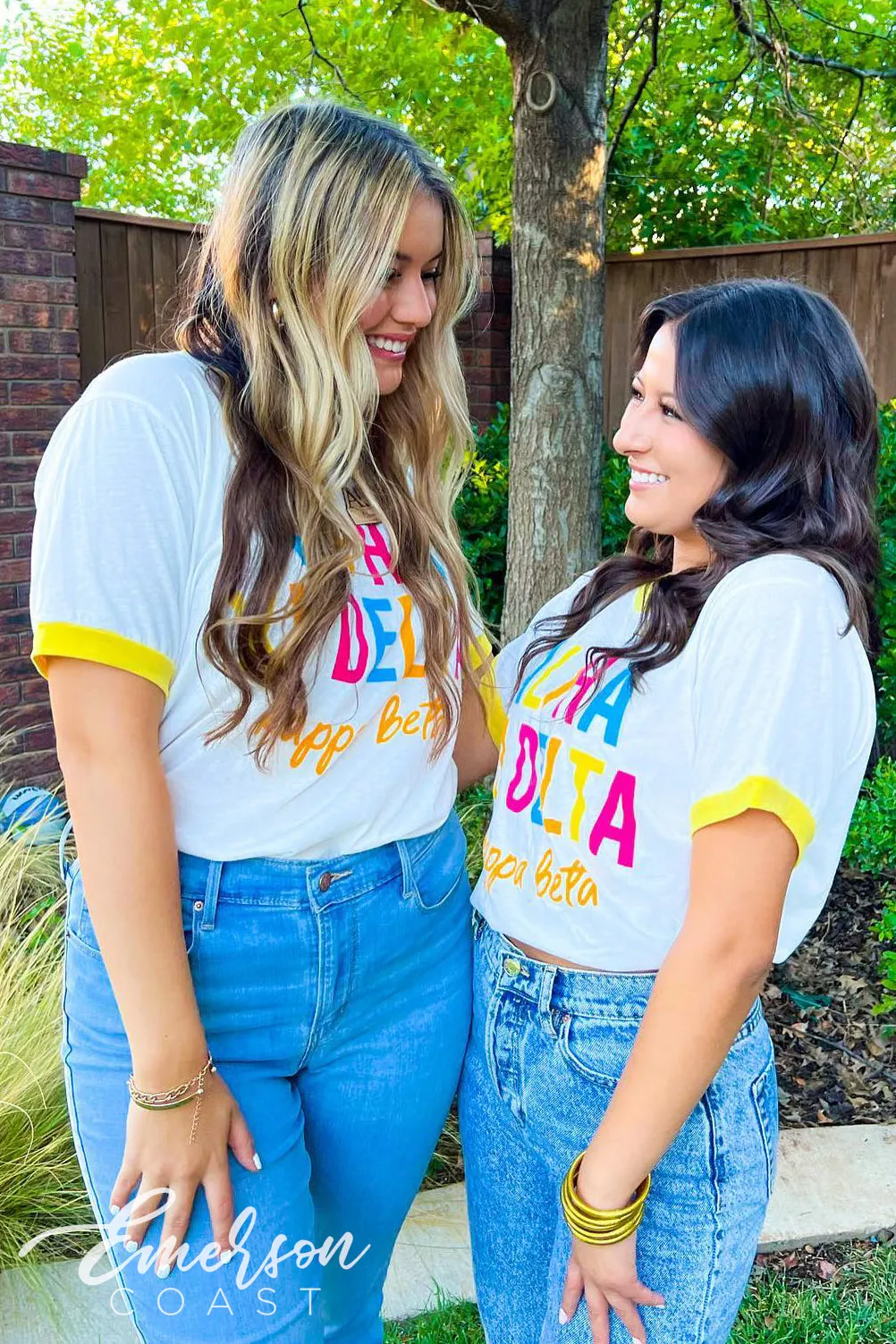 Alpha Xi Delta Bright Colorblock Ringer
