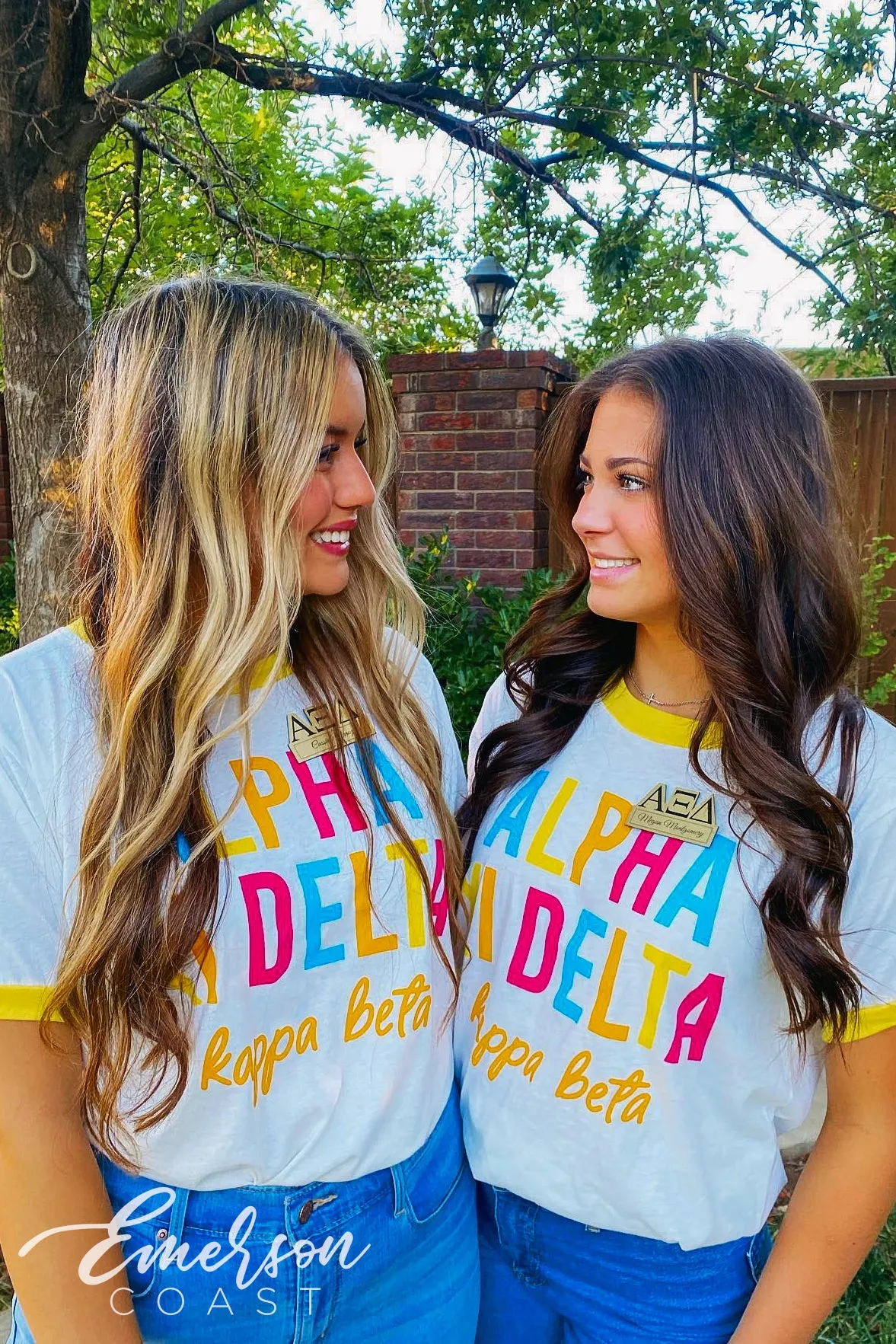Alpha Xi Delta Bright Colorblock Ringer