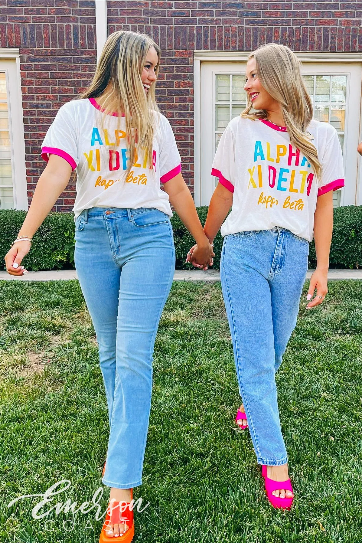 Alpha Xi Delta Bright Colorblock Ringer