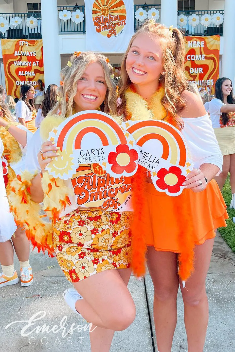 AOII Here Comes the Sun Bid Day Slouchy Tee