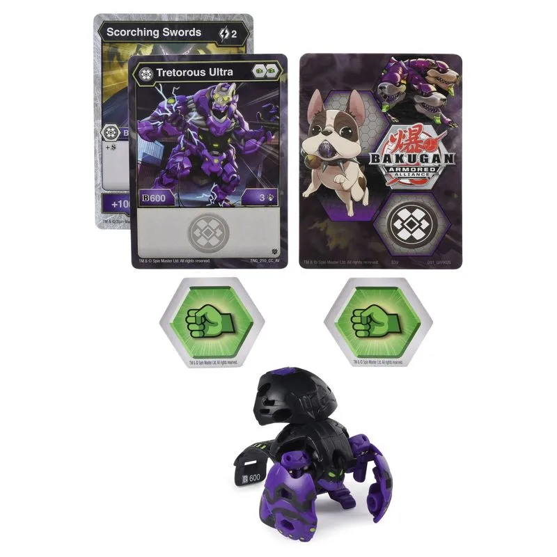 Bakugan Ultra Armored Alliance Deluxe 1 Pack Tretorous Ultra Black & Purple