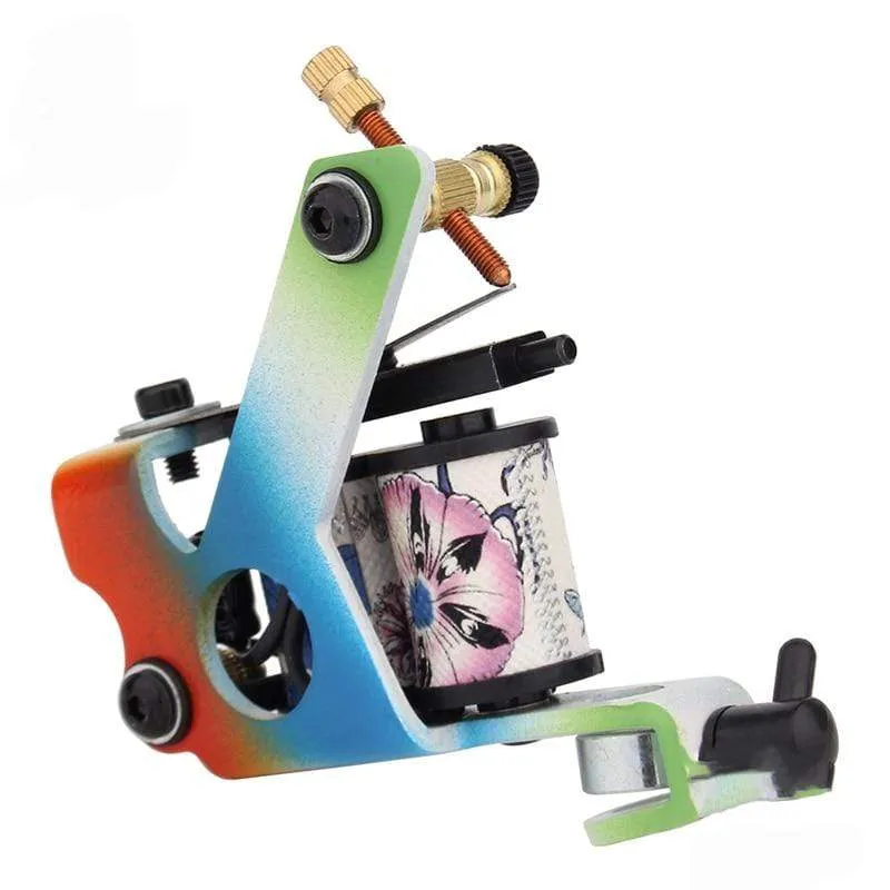 Beginner Tattoo Kit High Quality 8 Wrap Coils Tattoo Gun Machines Grips Needles Tips Power Supply Tatu Tattoo Supplies