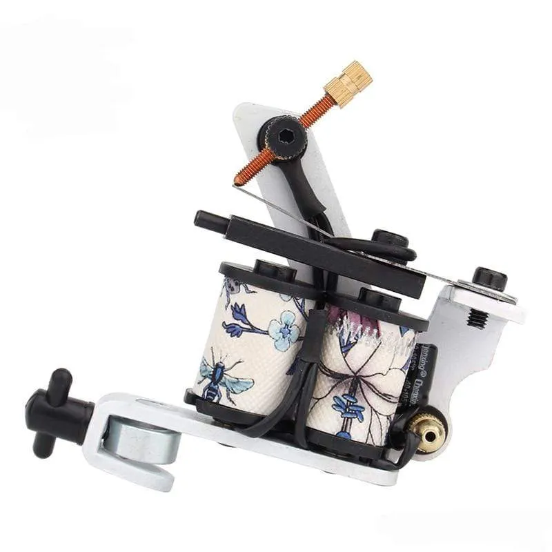 Beginner Tattoo Kit High Quality 8 Wrap Coils Tattoo Gun Machines Grips Needles Tips Power Supply Tatu Tattoo Supplies