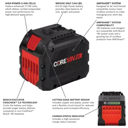 Bosch 18V CORE18V Lithium-Ion 12Ah Ah High Power Battery