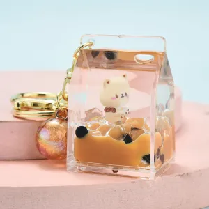 Bubble Tea Floating Boba Keychain