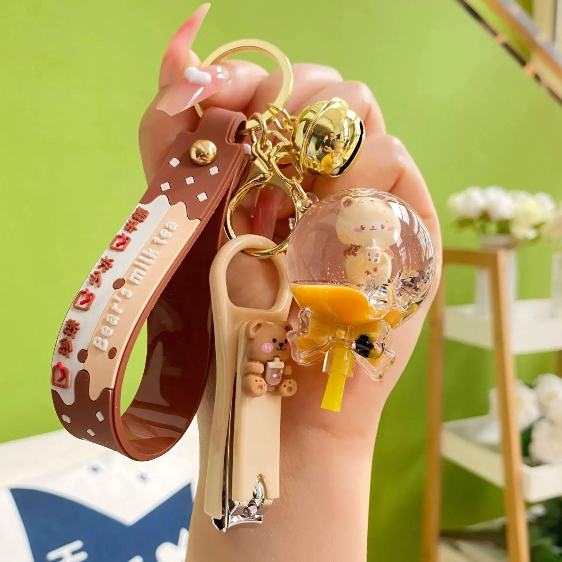 Bubble Tea Floating Boba Keychain