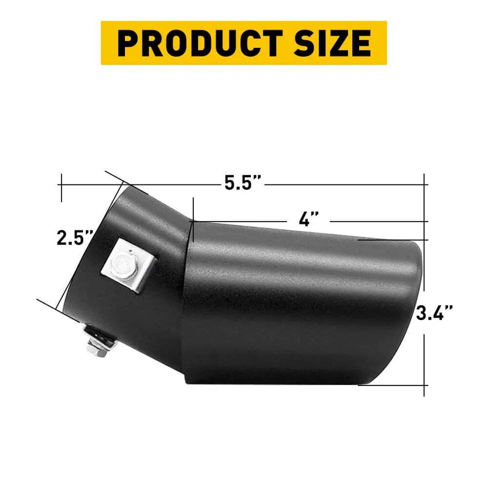 Car Rear Muffler Tip Exhaust Pipe Stainless Steel Round Accessories Bend Pipe