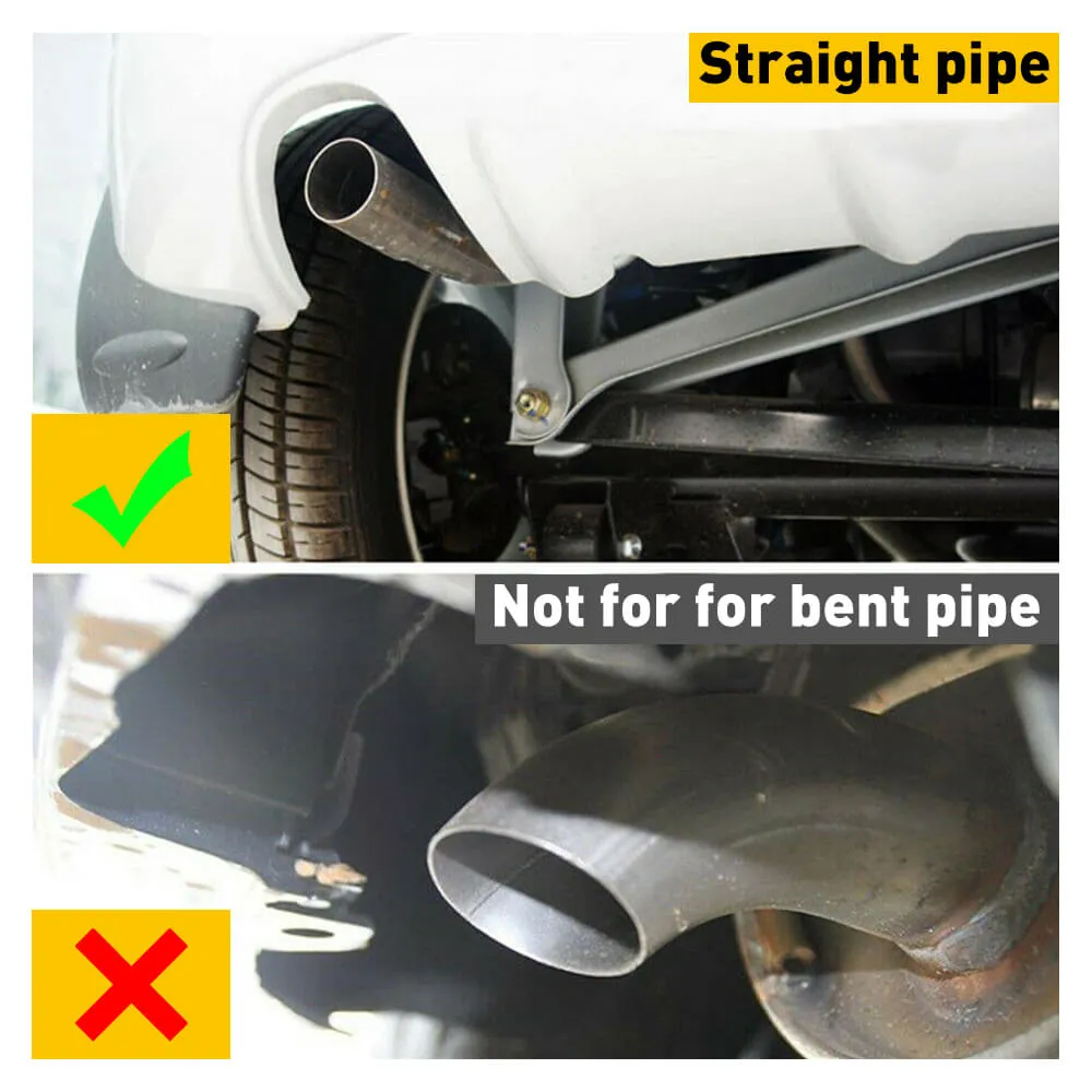 Car Rear Muffler Tip Exhaust Pipe Stainless Steel Round Accessories Straight Pipe