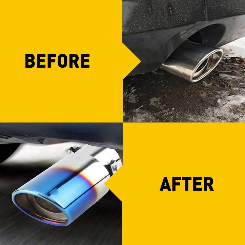 Car Rear Muffler Tip Exhaust Pipe Stainless Steel Round Accessories Straight Pipe
