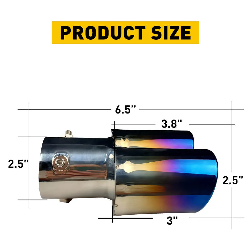 Car Stainless Steel Muffler Tip Exhaust Pipe Modification, Straight Pipe