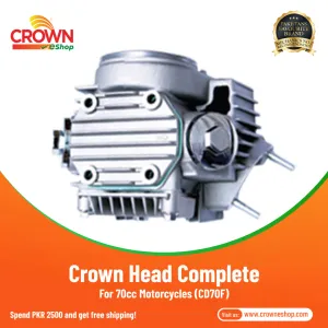 Crown Head Complete for 70cc Motorcycles (CD70F)