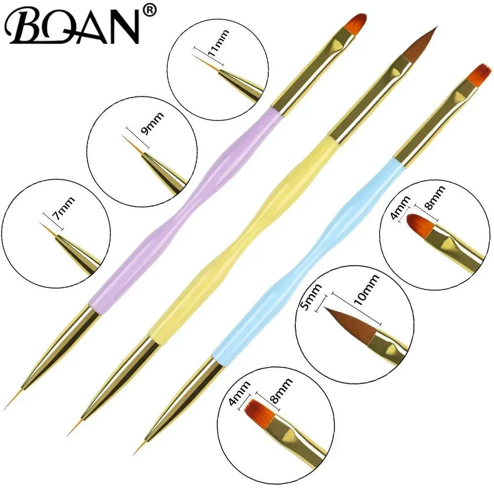 Crystal Nail Art Brush Set: Versatile Double-Ended Design