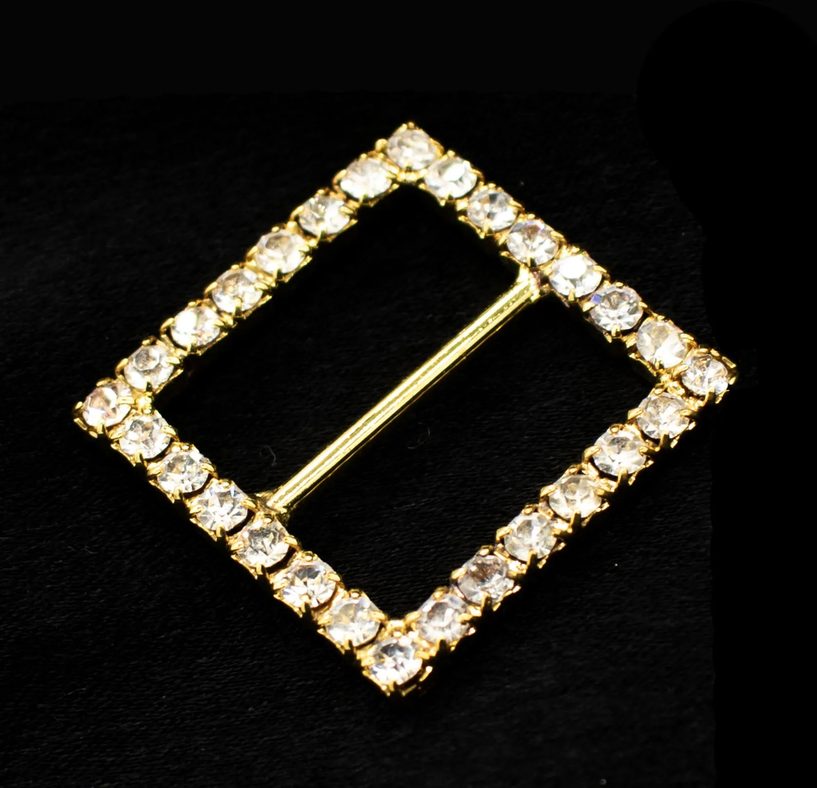 Diamante Gold Decor Fashion Buckle Design-2