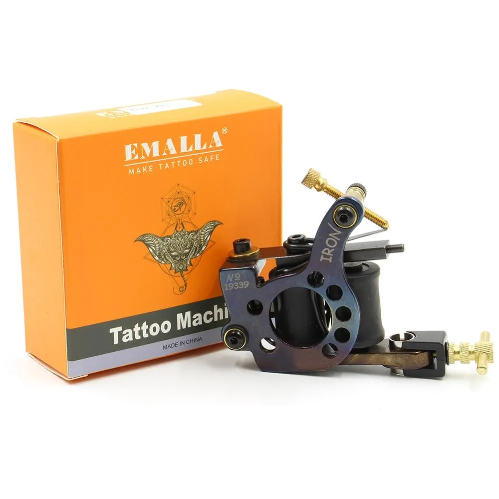 Dual Digital Tattoo Machine Power Supply with 2 pcs Coils Liner and Shader Tattoo Machine Gun Foot Switch and Clip Cord Kit
