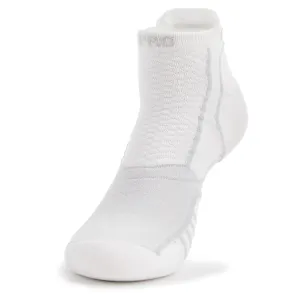 Experia Prolite Ultra-Light Cushion No Show Tab Tennis Socks White