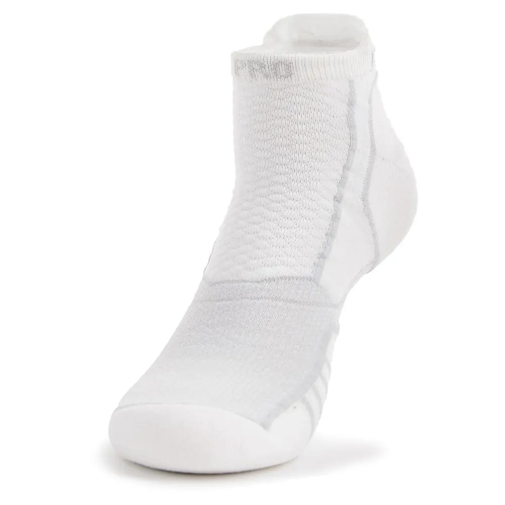 Experia Prolite Ultra-Light Cushion No Show Tab Tennis Socks White