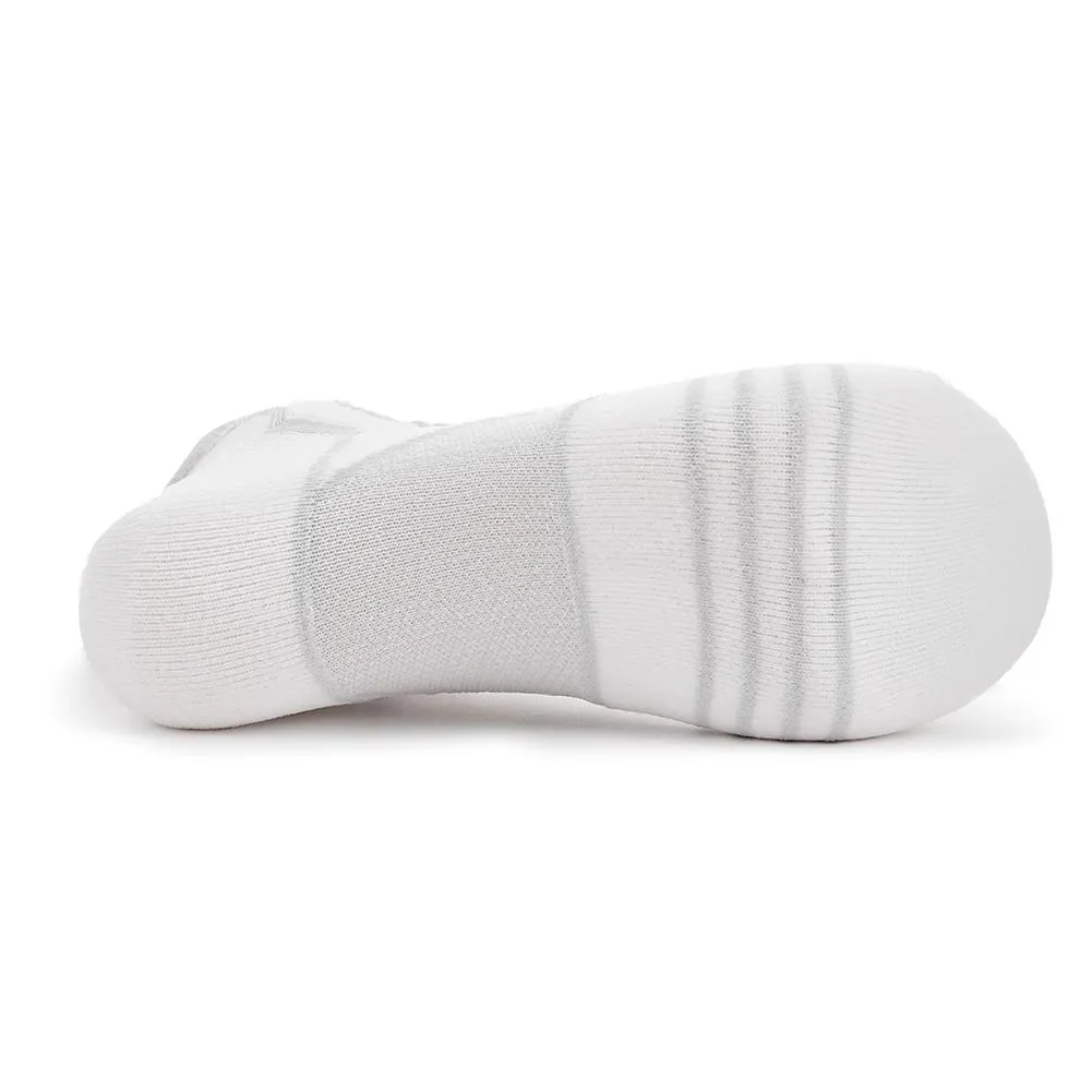 Experia Prolite Ultra-Light Cushion No Show Tab Tennis Socks White