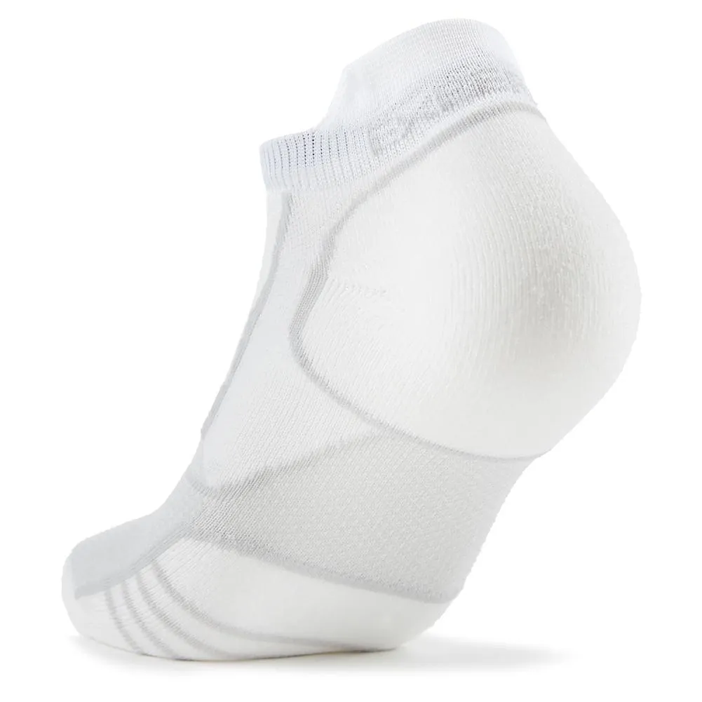 Experia Prolite Ultra-Light Cushion No Show Tab Tennis Socks White