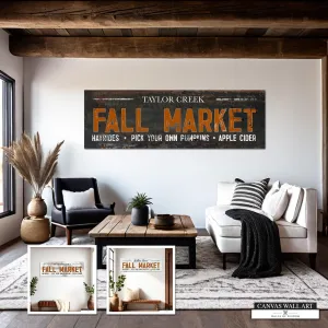 Farmhouse Fall Pumpkin Farm Sign - Custom Sign Vintage Style Fall Home Decor