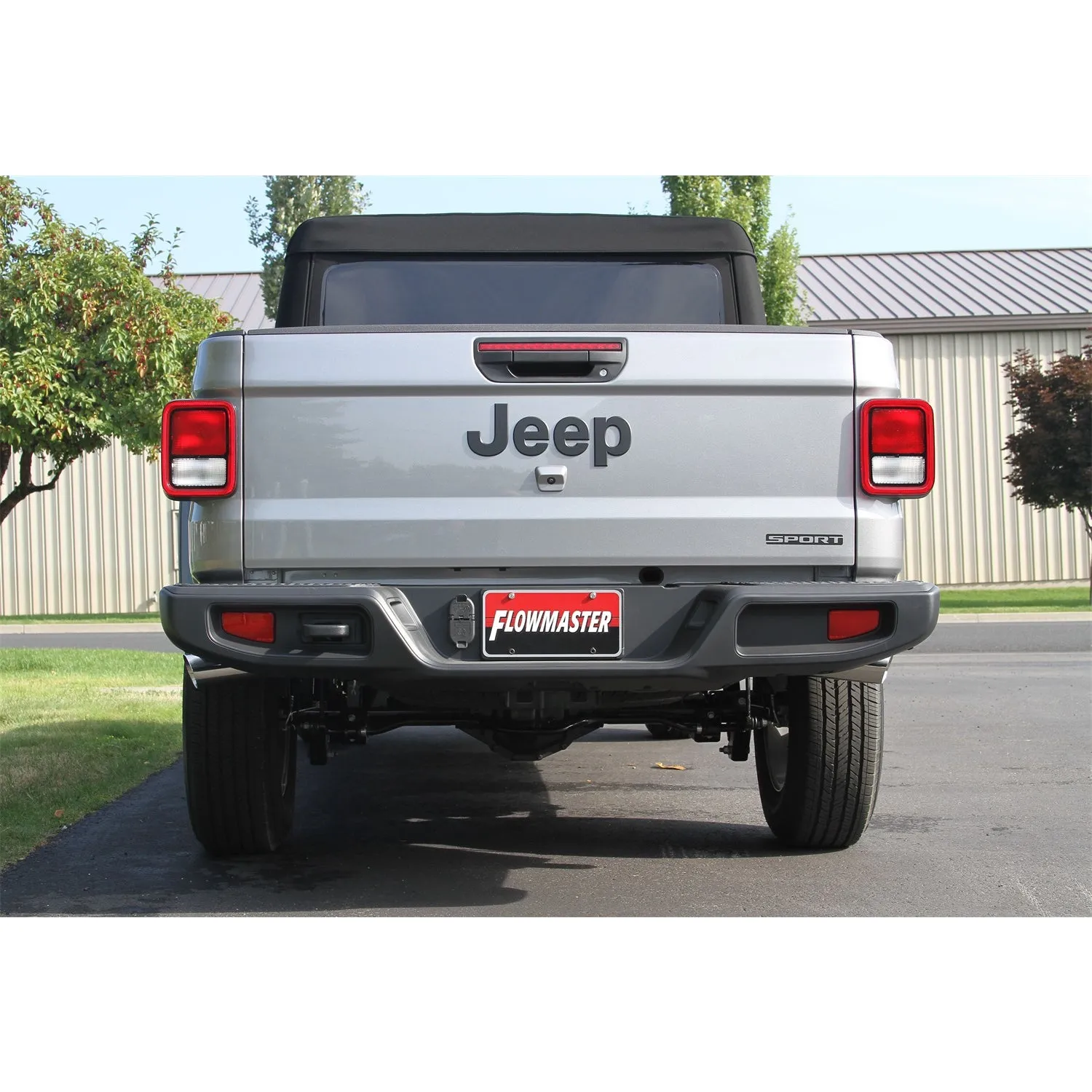 Flowmaster American Thunder Exhaust System - Cat-Back - 2-1/2" Diameter - Dual Side Exit - 3-1/2" Polished Tips - Stainless - 3.6 L