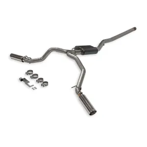 Flowmaster American Thunder Exhaust System - Cat-Back - 2-1/2" Diameter - Dual Side Exit - 3-1/2" Polished Tips - Stainless - 3.6 L