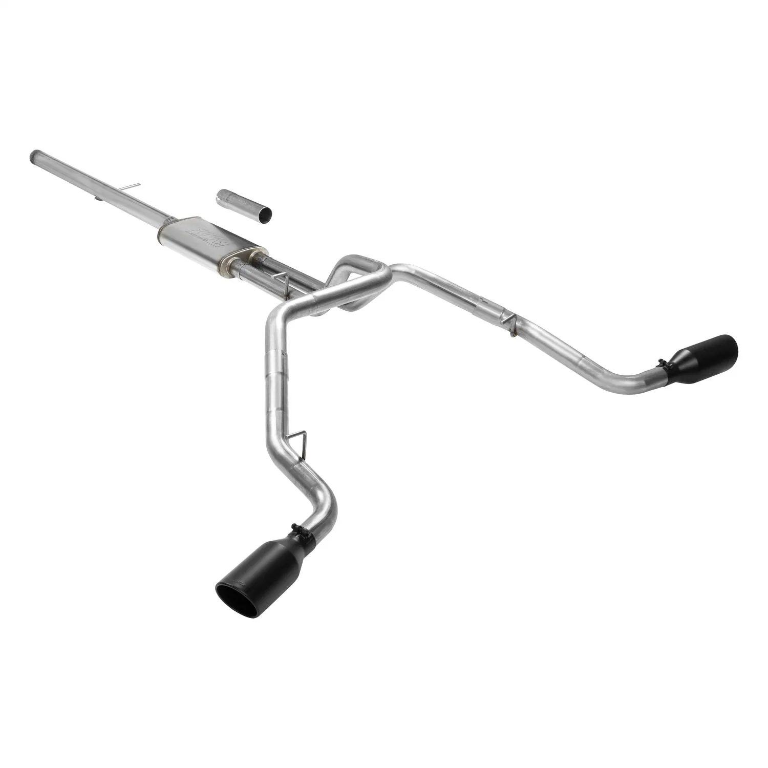 Flowmaster FlowFX Cat-Back Exhaust System - 2-1/2 in Tailpipe - 4-1/2 in Black Ceramic Tips - 5.3 L - Crew Cab - GM Fullsize Truck 2019