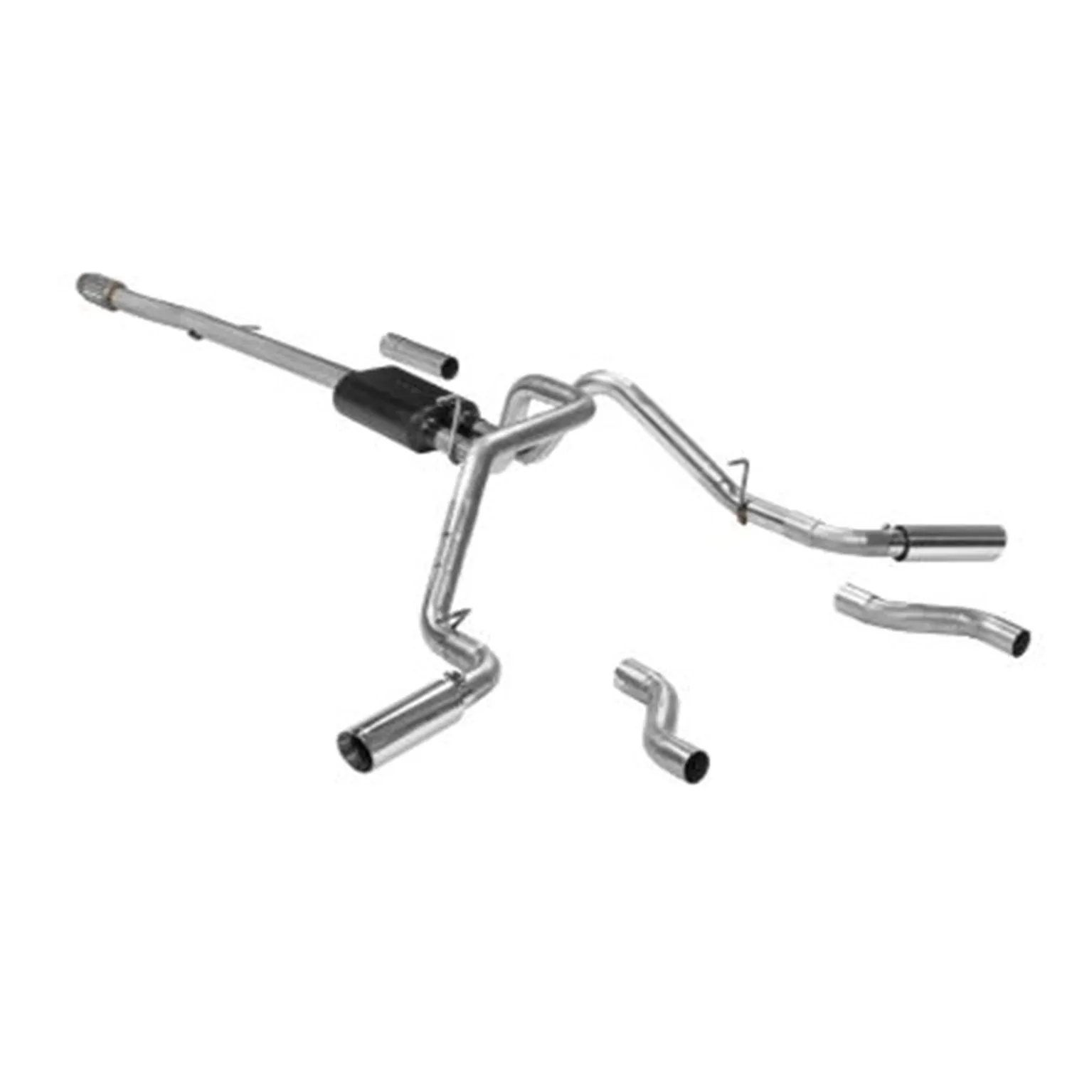Flowmaster FlowFx Exhaust System - Cat-Back - 2-1/2" Diameter - Dual Side Exit - 9-1/2" Polished Tips - Stainless - 5.3 L