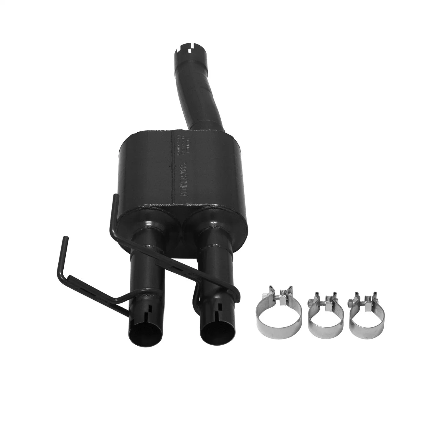 Flowmaster Outlaw Muffler 3" Center Inlet Dual 2-1/4" Outlets 11 x 4" Round Body - 16-3/4" Long