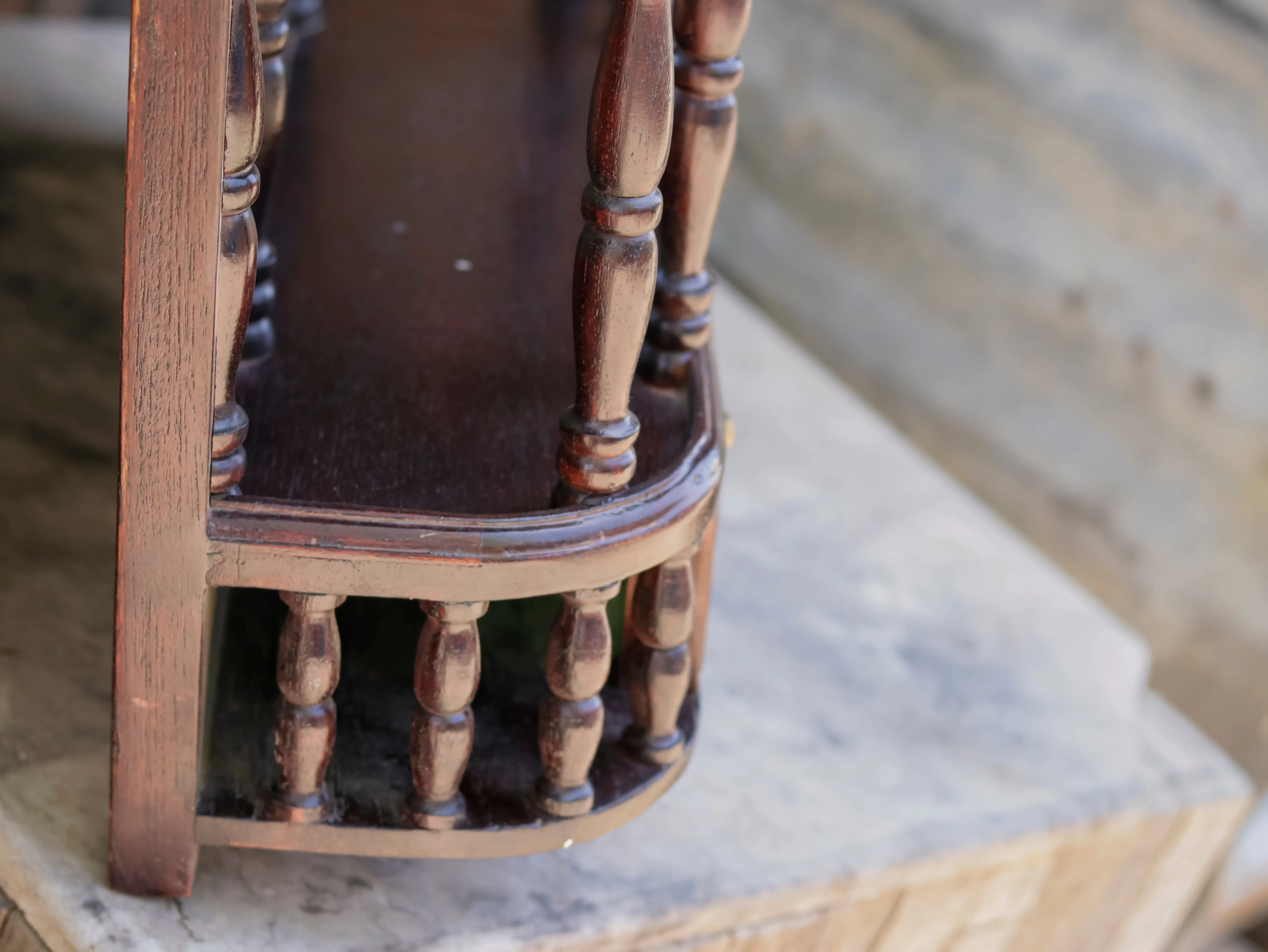 Intricate Carved Teak Wood Mirror