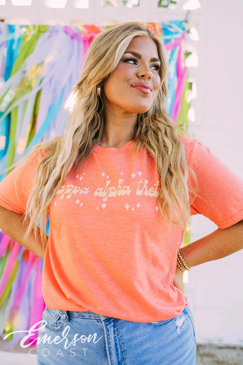 Kappa Alpha Theta Retro Sparkles Tee