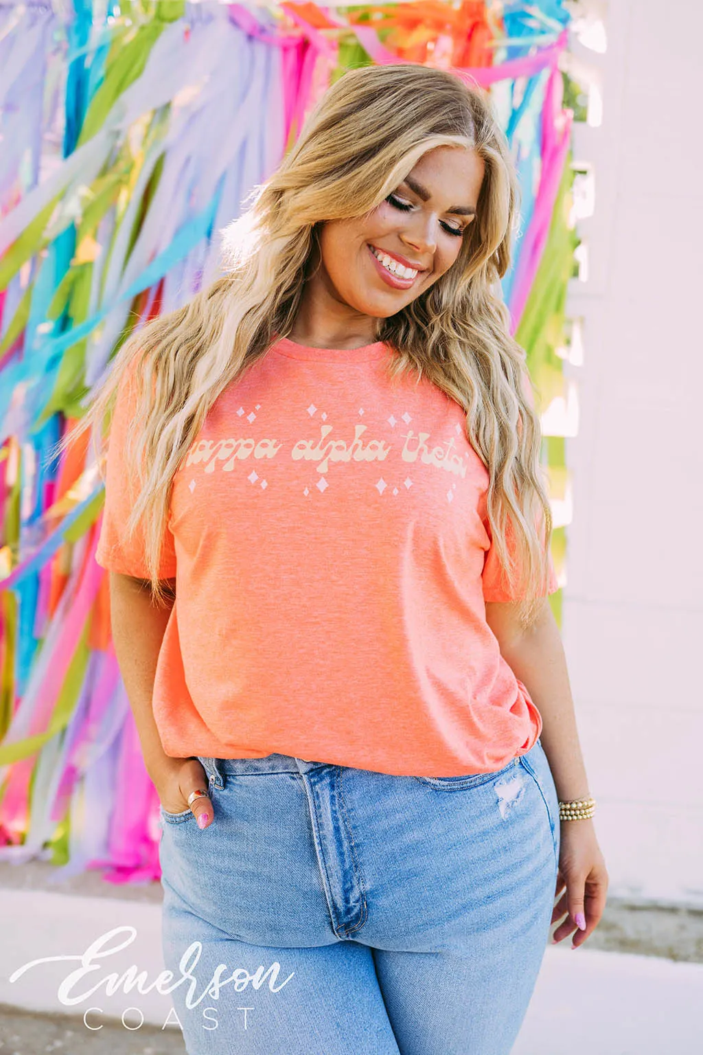 Kappa Alpha Theta Retro Sparkles Tee