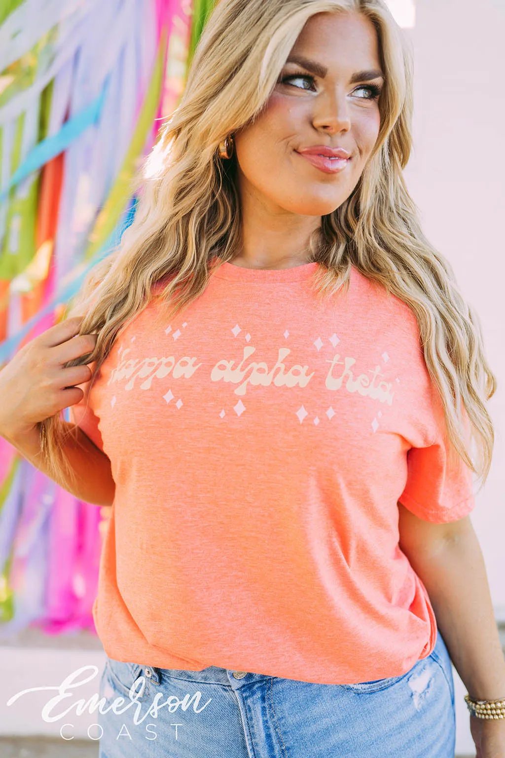 Kappa Alpha Theta Retro Sparkles Tee