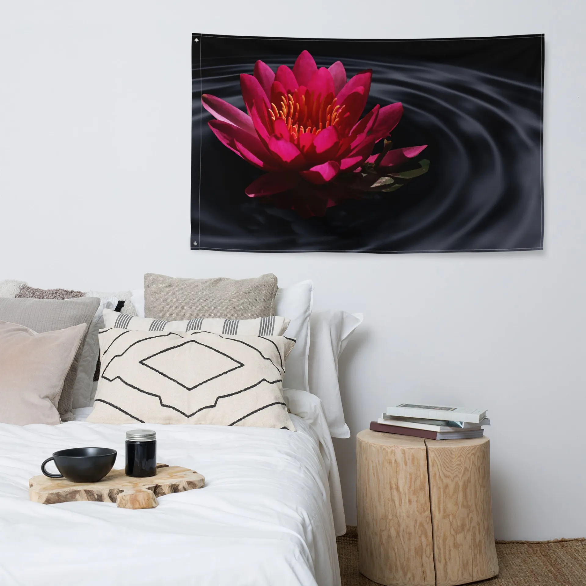 Lily Flower Art Painting Flag Tapestry - Versatile Wall Hanging & Home Decor