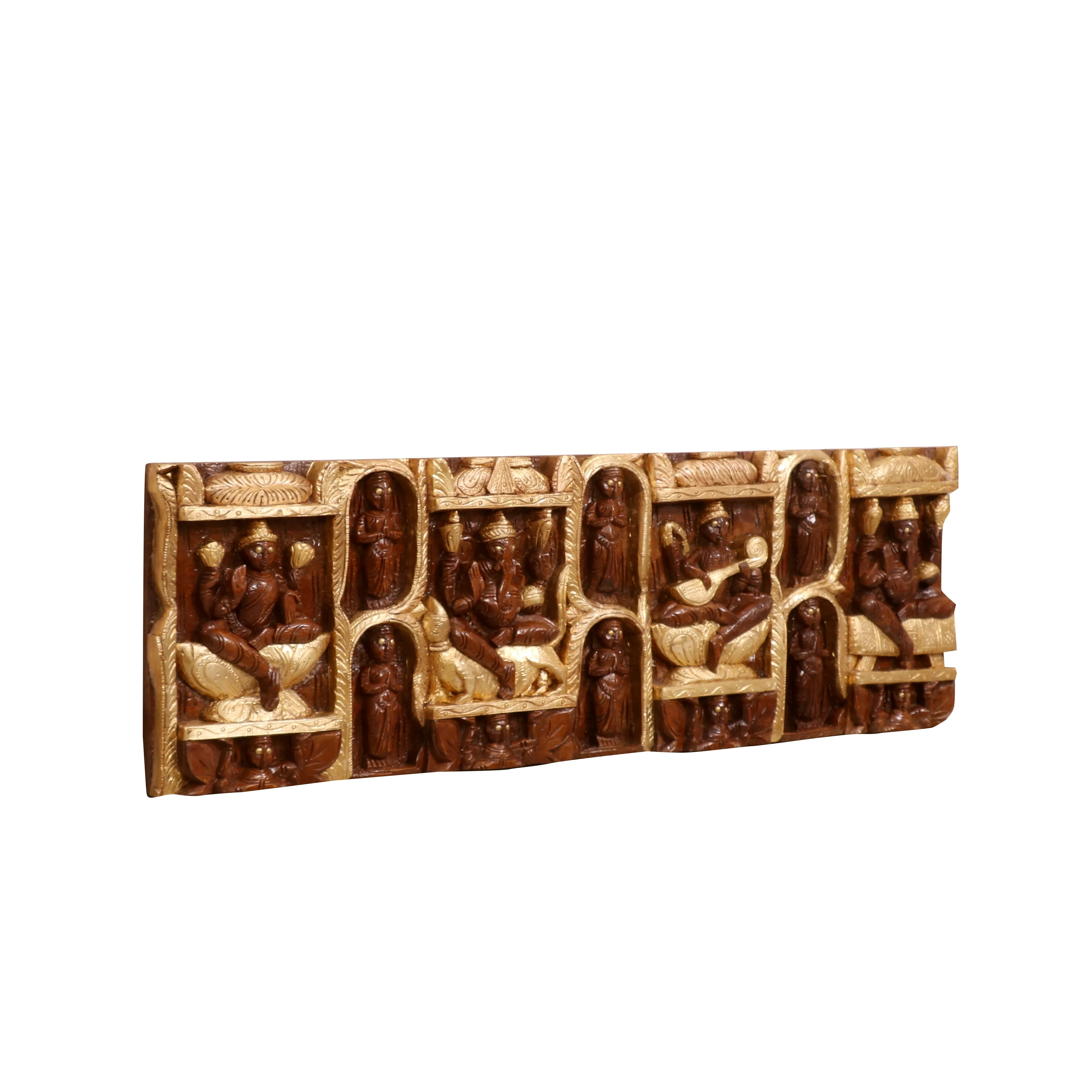 Long Carved Teak wood Panel