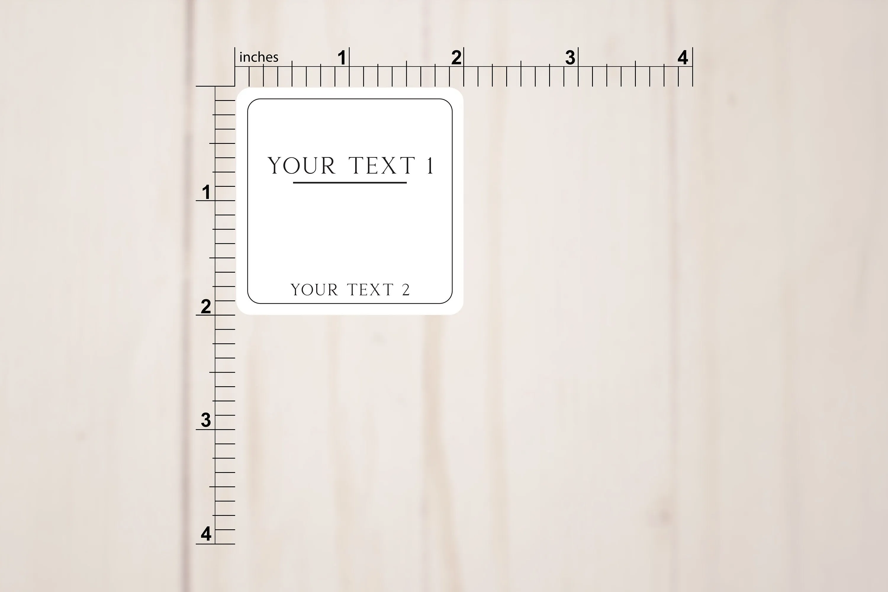Minimalist Label With Space for Two Custom Texts Style A