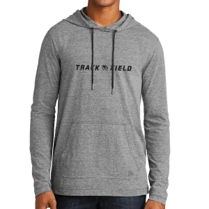 New Era Tri-Blend Performance Pullover Hoodie Tee- Track and Field Head