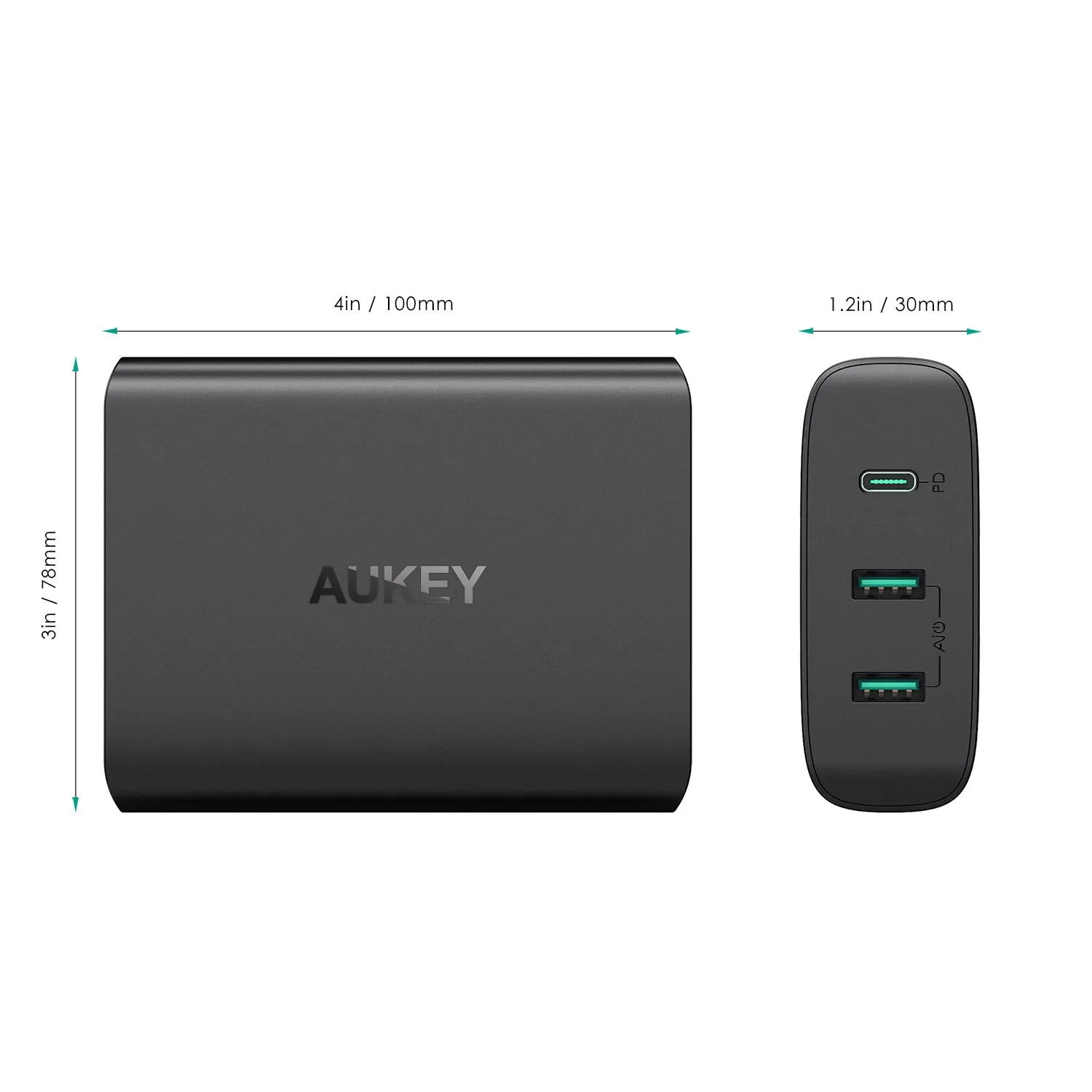 PA-Y12 72W USB C Power Delivery 3.0 & Dual Port USB Desktop Charger