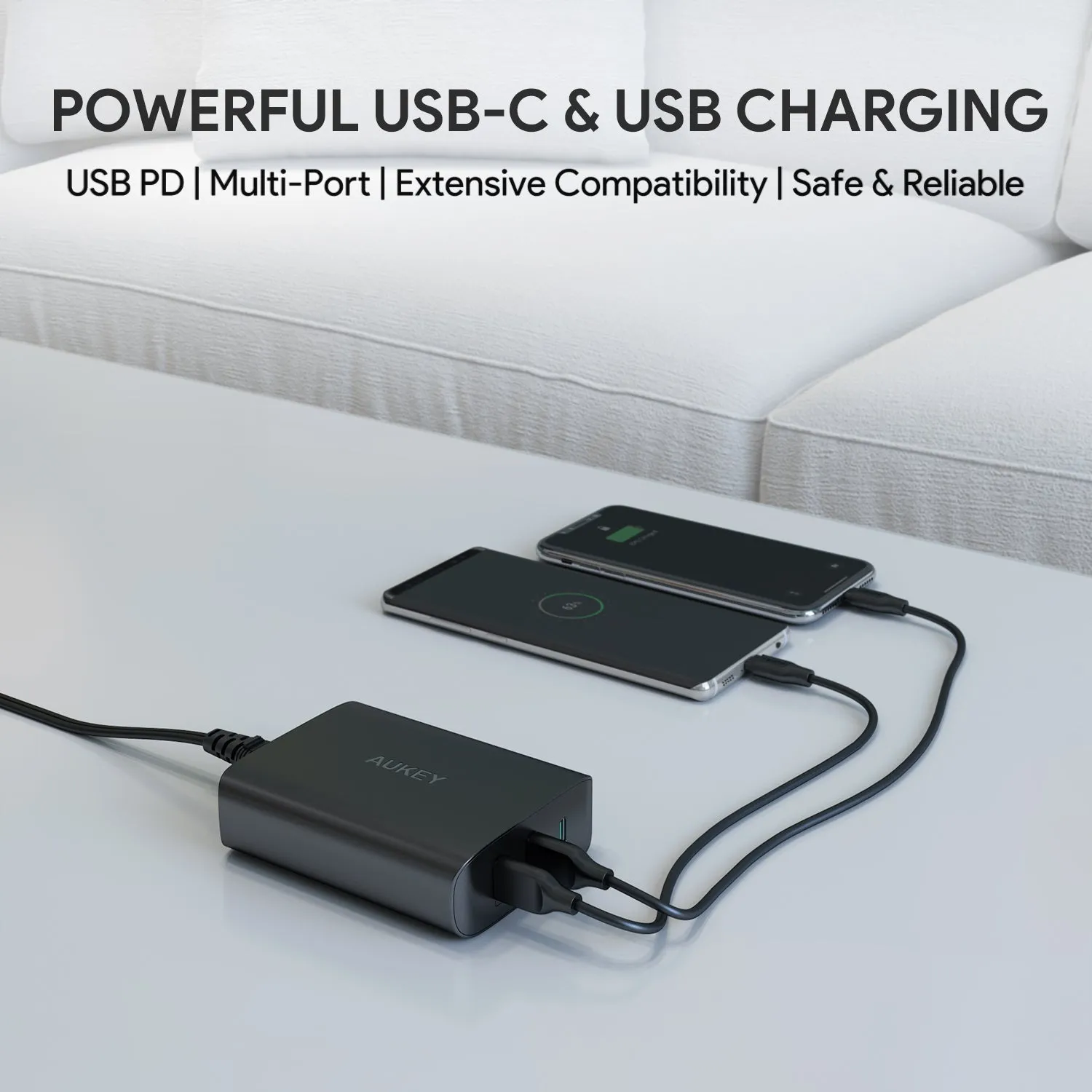 PA-Y12 72W USB C Power Delivery 3.0 & Dual Port USB Desktop Charger