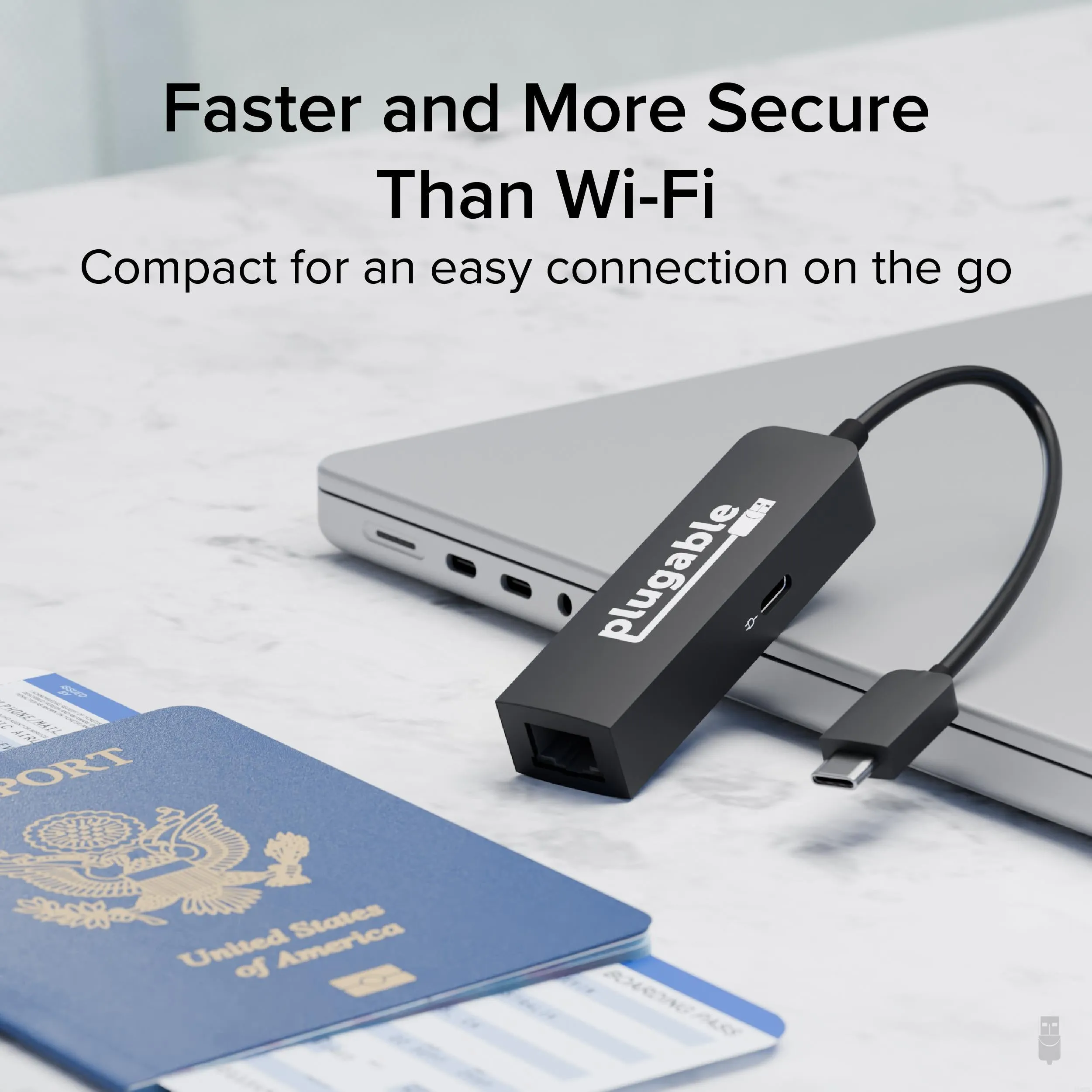 Plugable USB-C to 2.5 Gbps Ethernet Adapter with 100W USB-C Charging