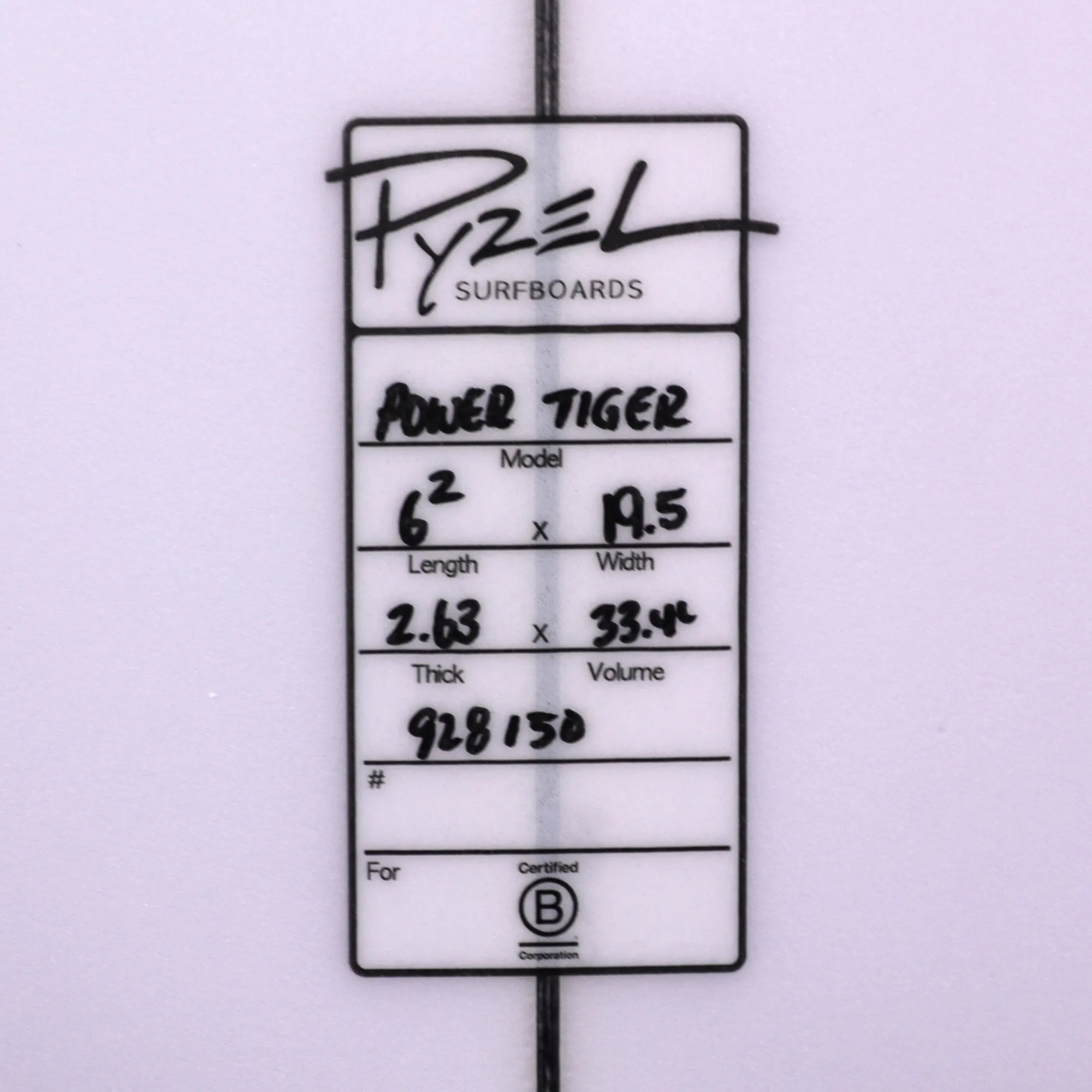 Pyzel Power Tiger 6'2 x 19 ½ x 2 ⅝ Surfboard